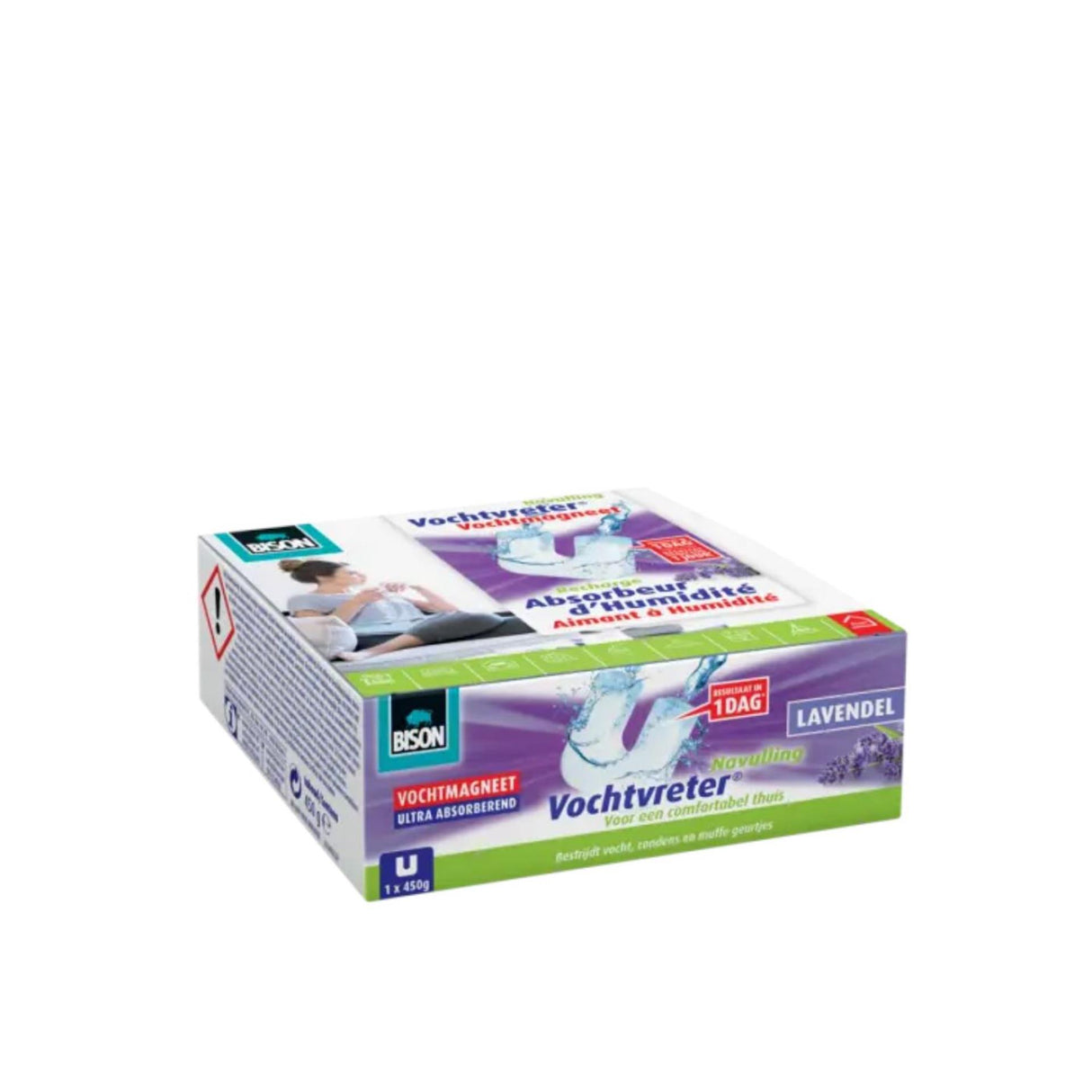 Bison vochtvreter magneet lavendel 450gr