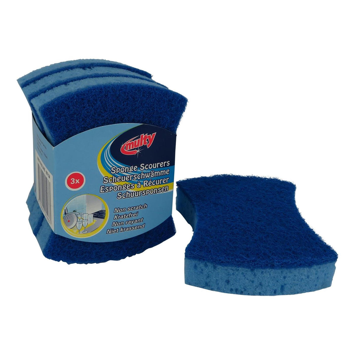 Multy scouring pads soft hydrocel 3 pieces