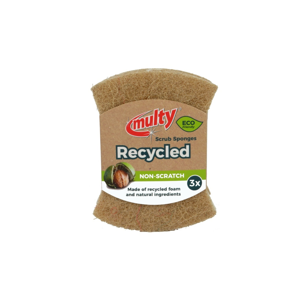 Multy recycled scouring sponges 3st Eco