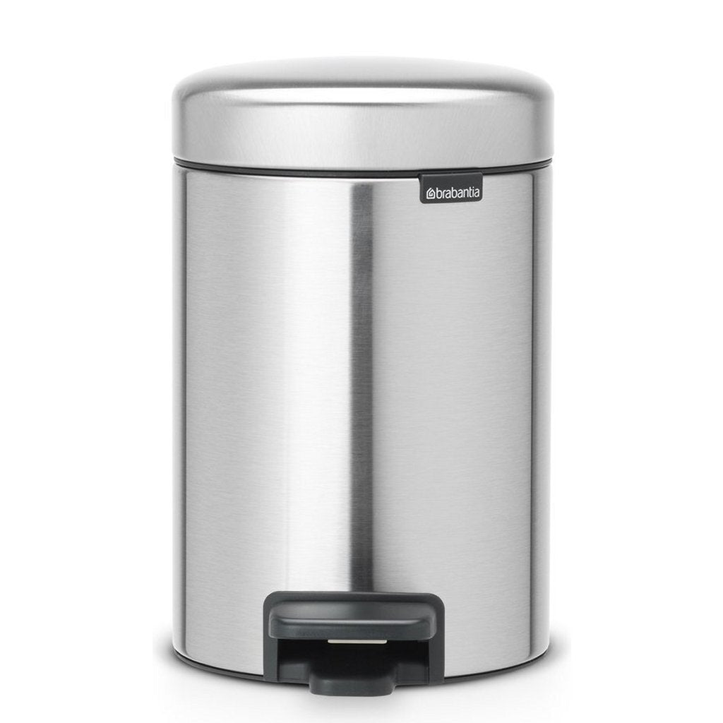 Brabantia pedal bin newicon 3l matt steel fingerprint proof