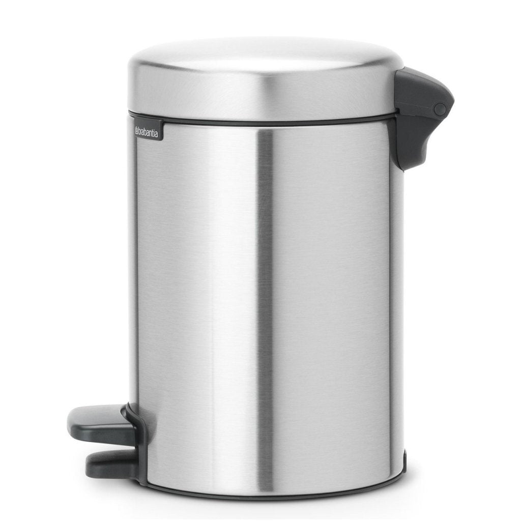 Brabantia pedal bin newicon 3l matt steel fingerprint proof