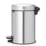 Brabantia pedal bin newicon 3l matt steel fingerprint proof