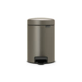 Brabantia pattumiera a pedale newicon 3l platino