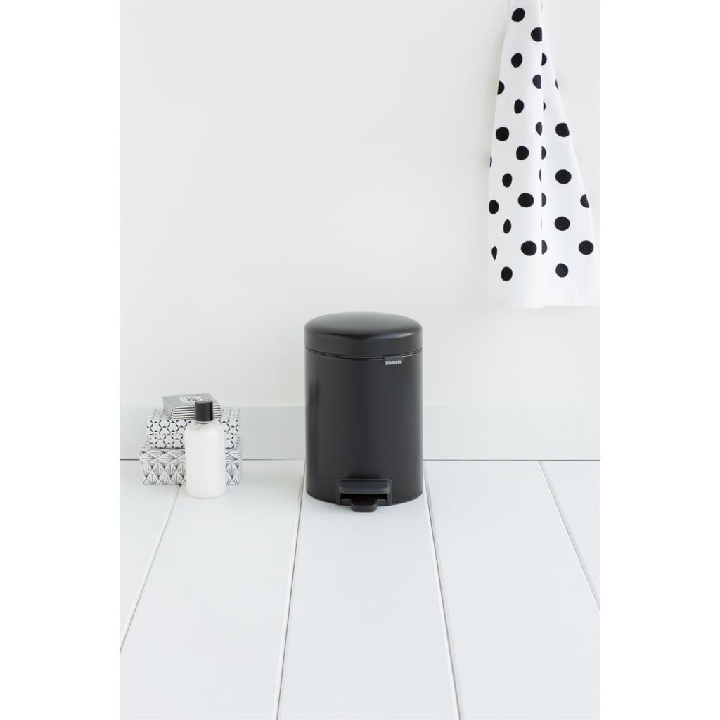 Brabantia pedal bin newicon 3l matt black