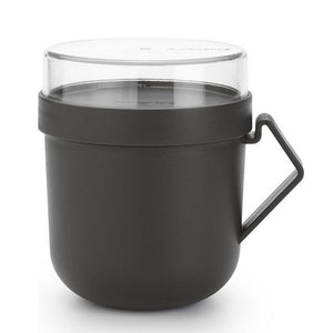 Brabantia soup cup make take 0.6l dark gray | 2 pcs