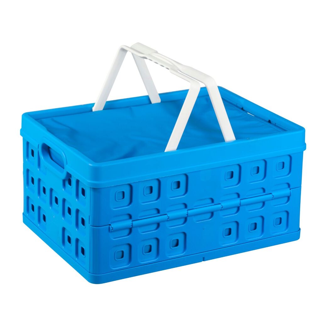 Sunware square folding crate + cooler bag 32l 49x36x24.5 cm blue