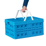 Sunware Square Folding Crate + Cooler Bag 32L 49x36x24.5 cm Niebieski