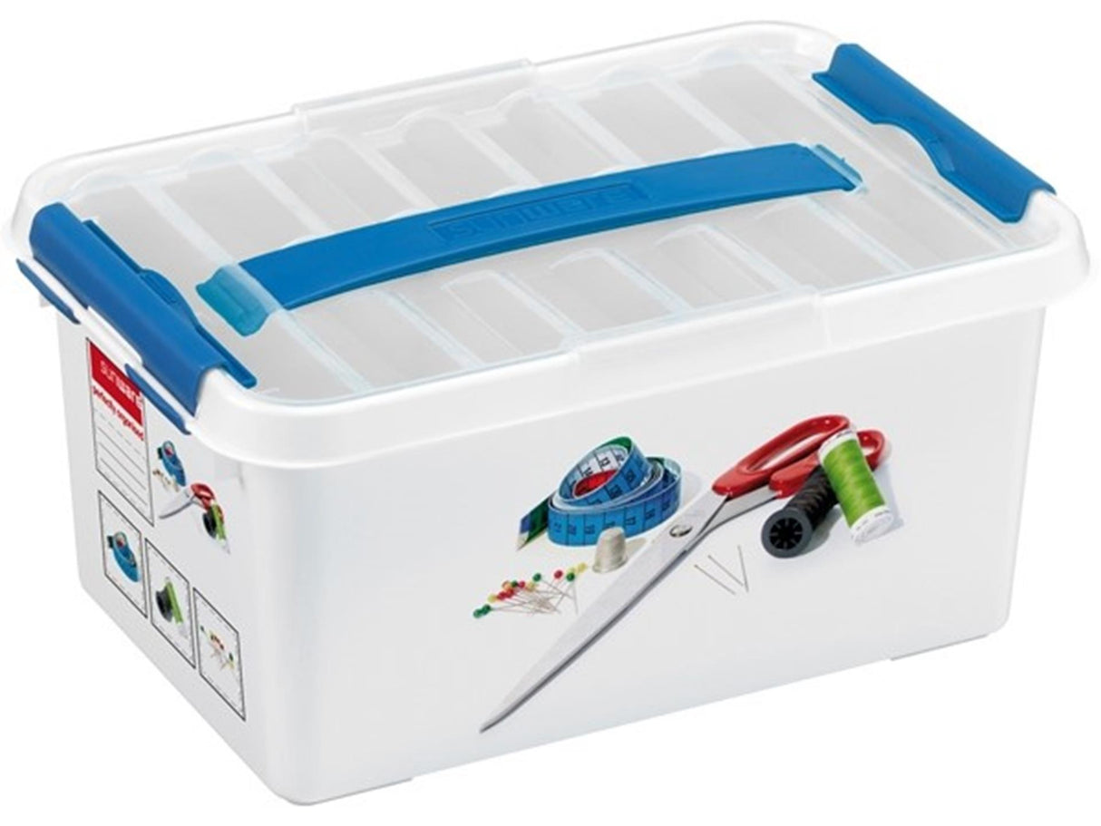 Sunware Q-Line Nähkasten mit Einsatz 6l weiß