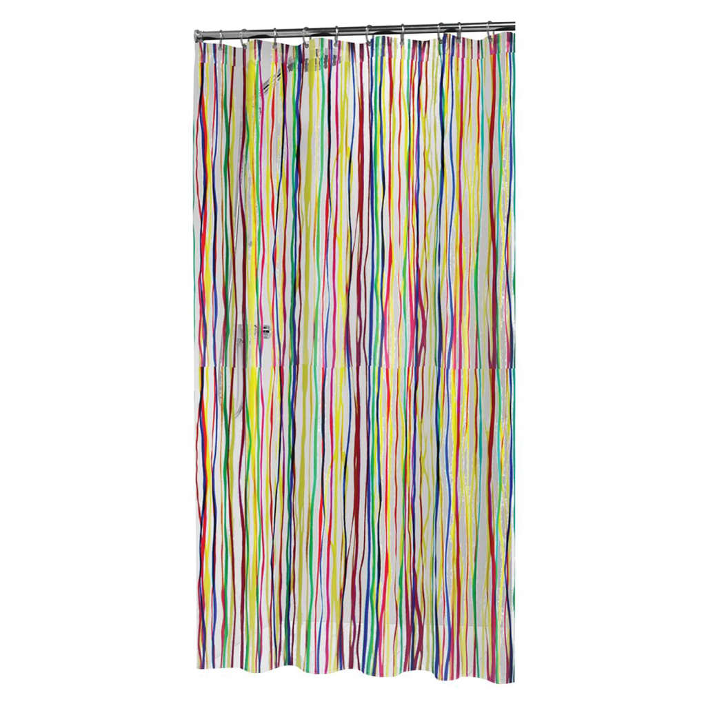 Tenda per doccia di foca rigato 180x200 cm multilorato