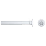 Telesnila Seal Seal Seal Tuš zavese palica teleskopska 80-130 cm bela