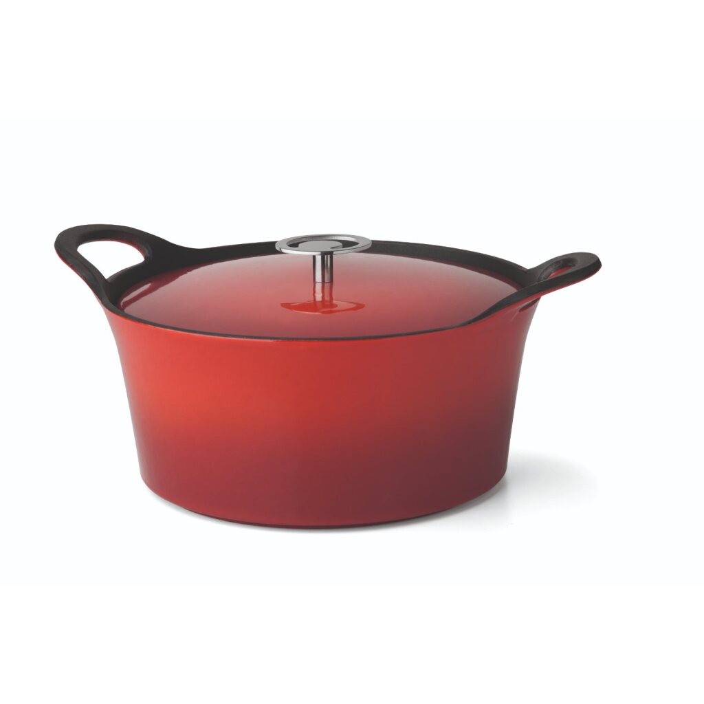 Cuisinox vulkan iz litega železa ponv 24 cm rdeča