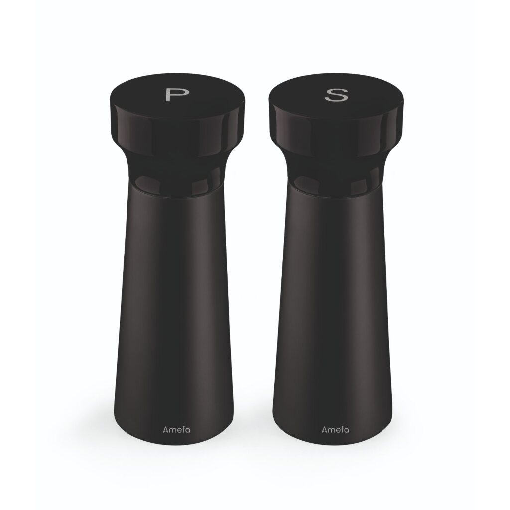 Conjunto Amefa moderno pimenta e sal 15 cm preto