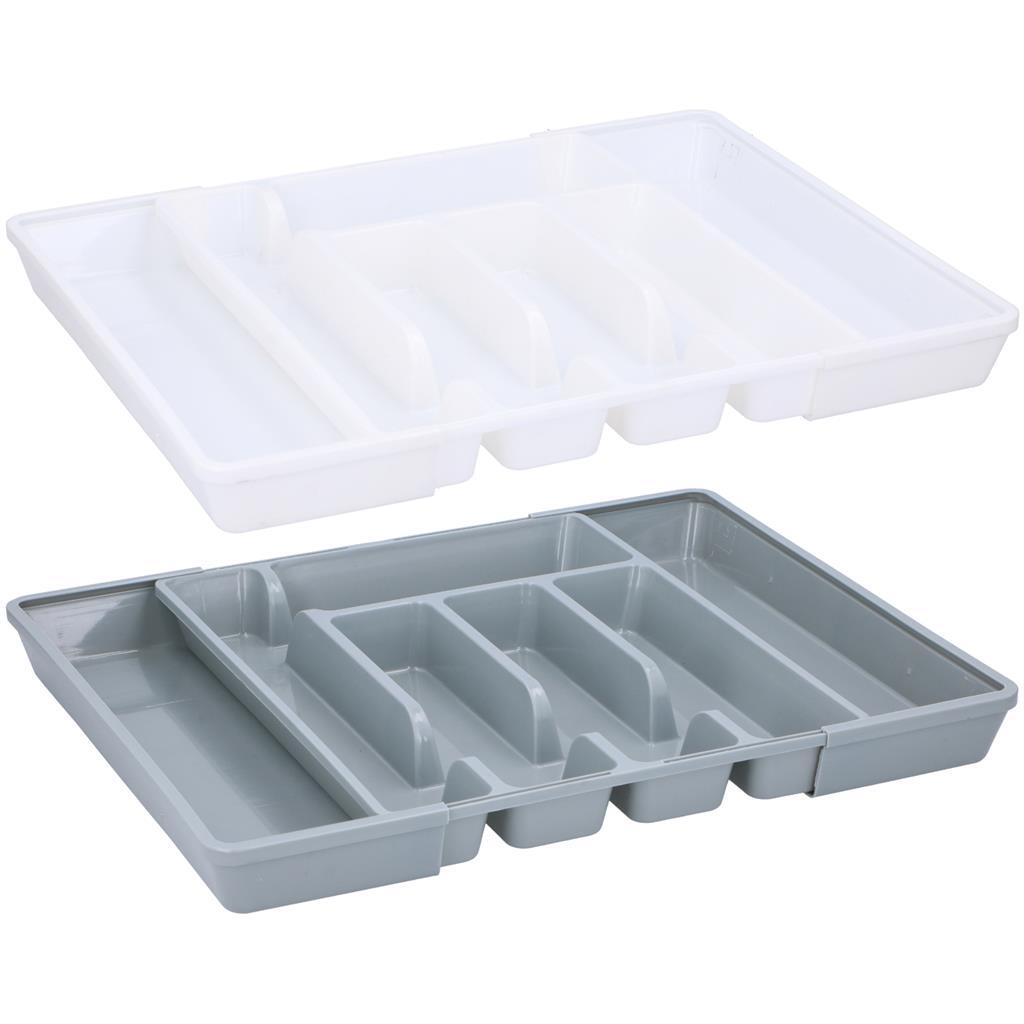 Portaposate estensibile Alpina 2 assortiti bianco grigio