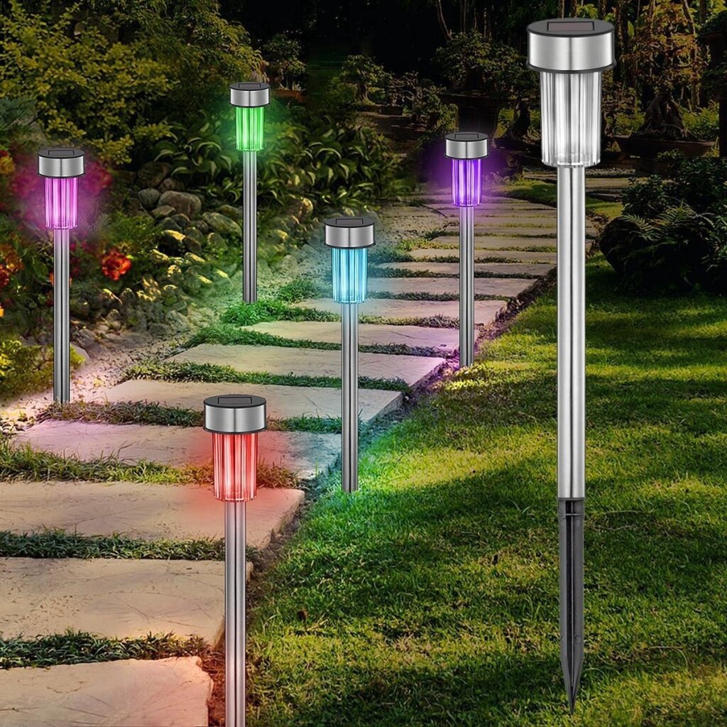 Outdoor Lights Outdoor Lights Solar Stekers 10 pieces LED different light colors