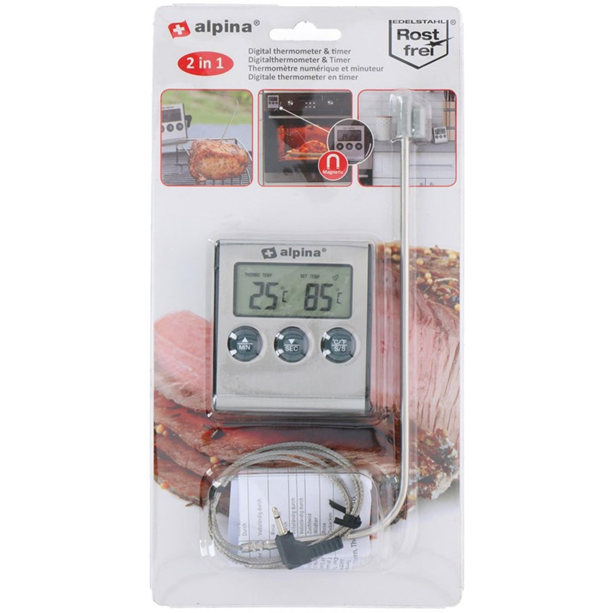 Alpina digital termometer med timer