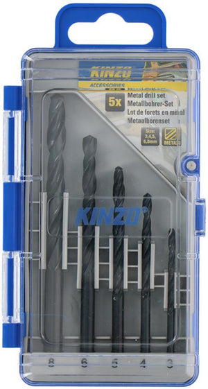 Kinzo Metallbohrer-Set 5-teilig (3-8mm)