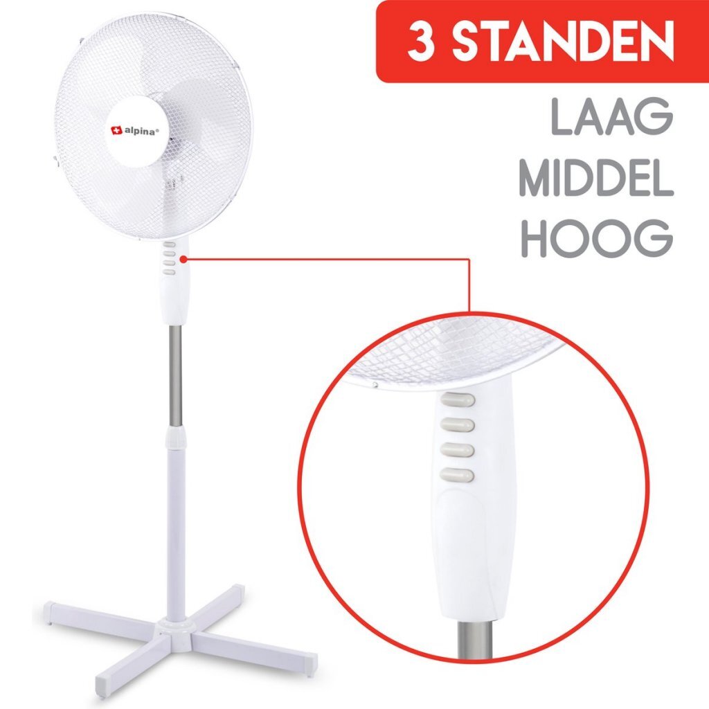 Alpina Statidventilator 40 cm wäiss