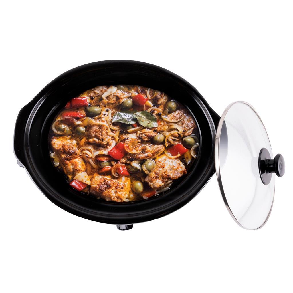 Alpina Slowcooker 3.5L 240W in acciaio inossidabile nero