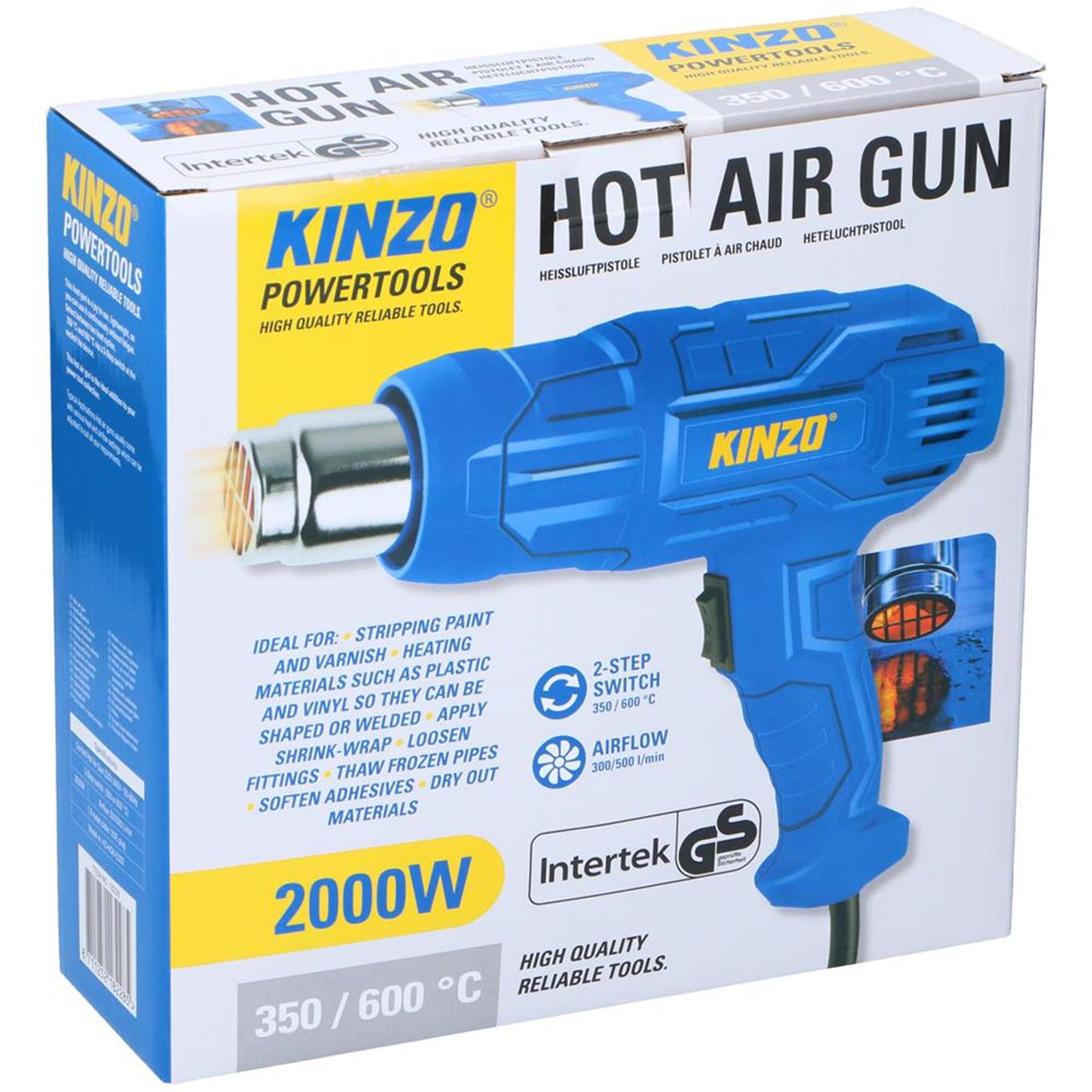 Kinzo heteluchtpistool 230v 2000w
