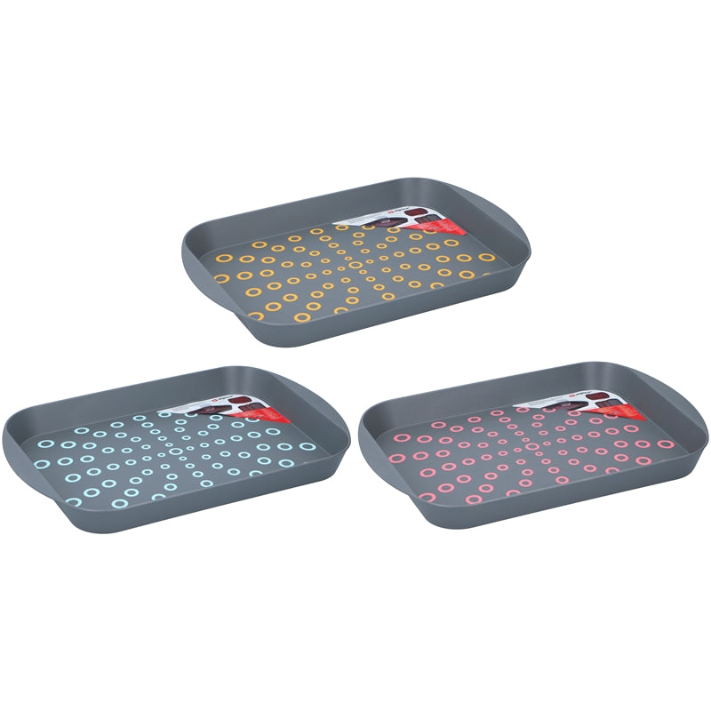 Anti-slip tray 29.5x44x4.5cm 3 assorted
