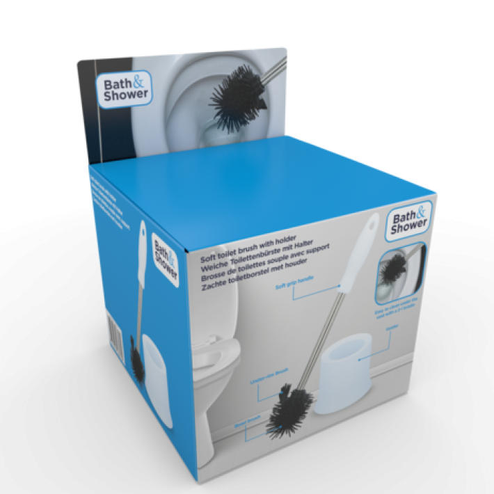 Bath shower toilet brush with holder