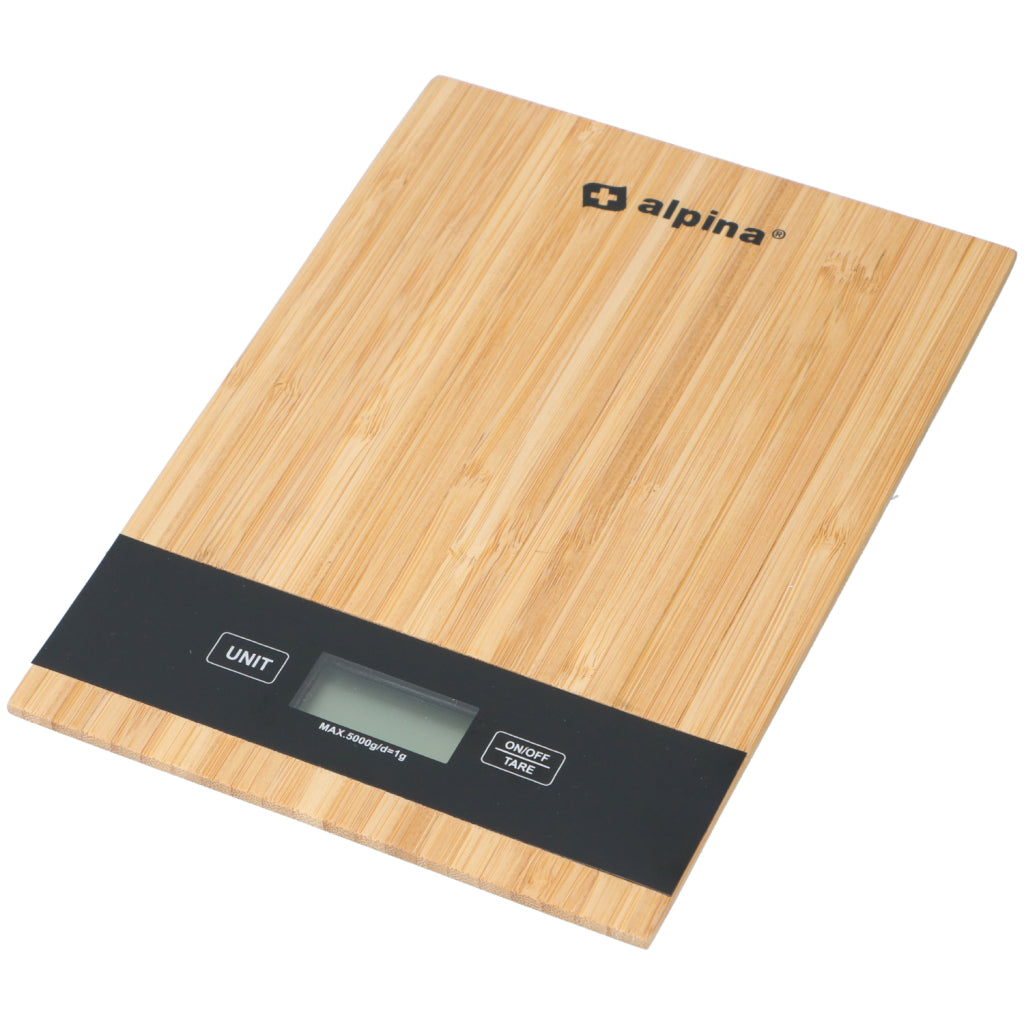 Alpina digital bambus køkkenskala 5 kg