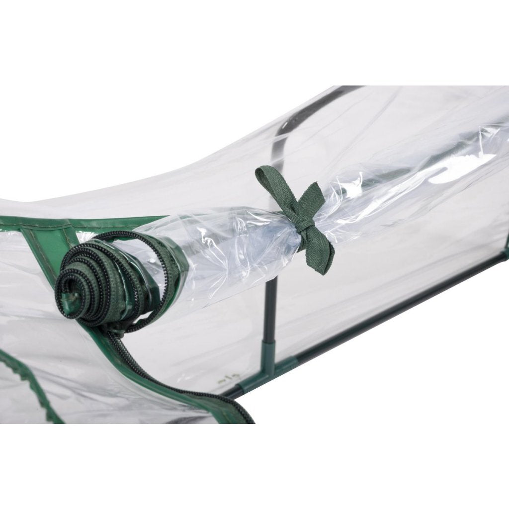 Kinzo tunelski plin z zadrgo 130x60x50 cm prozorna zelena