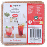 Alpina cork coasters 6 pcs. ø10cm