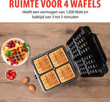 Alpina waffle maker brussels waffles non-stick coating 4 waffles 1200w
