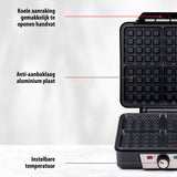 Alpina waffle maker brussels waffles non-stick coating 4 waffles 1200w