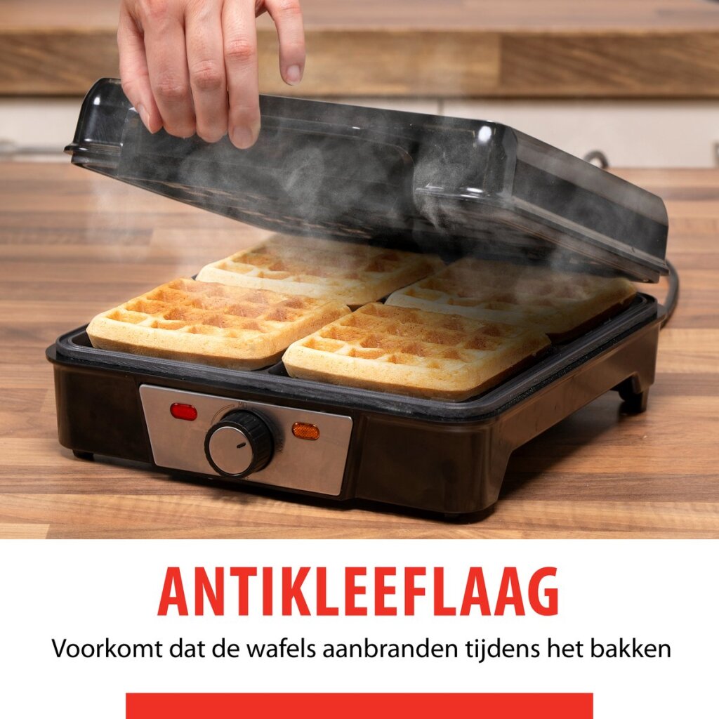 Alpina waffle maker brussels waffles non-stick coating 4 waffles 1200w