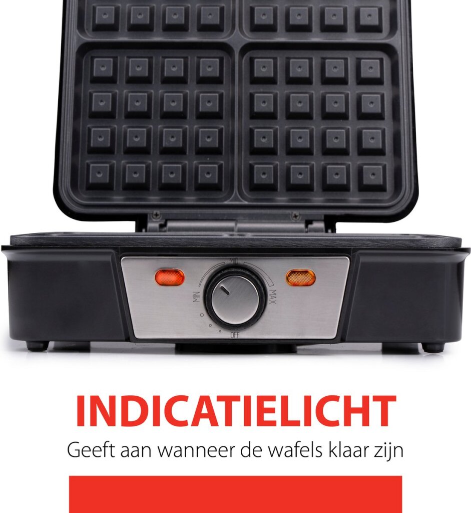 Alpina waffle maker brussels waffles non-stick coating 4 waffles 1200w