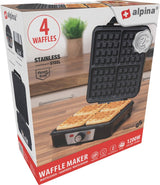 Alpina waffle maker brussels waffles non-stick coating 4 waffles 1200w