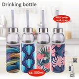 Alpina drinkfles glas 500ml + hoes