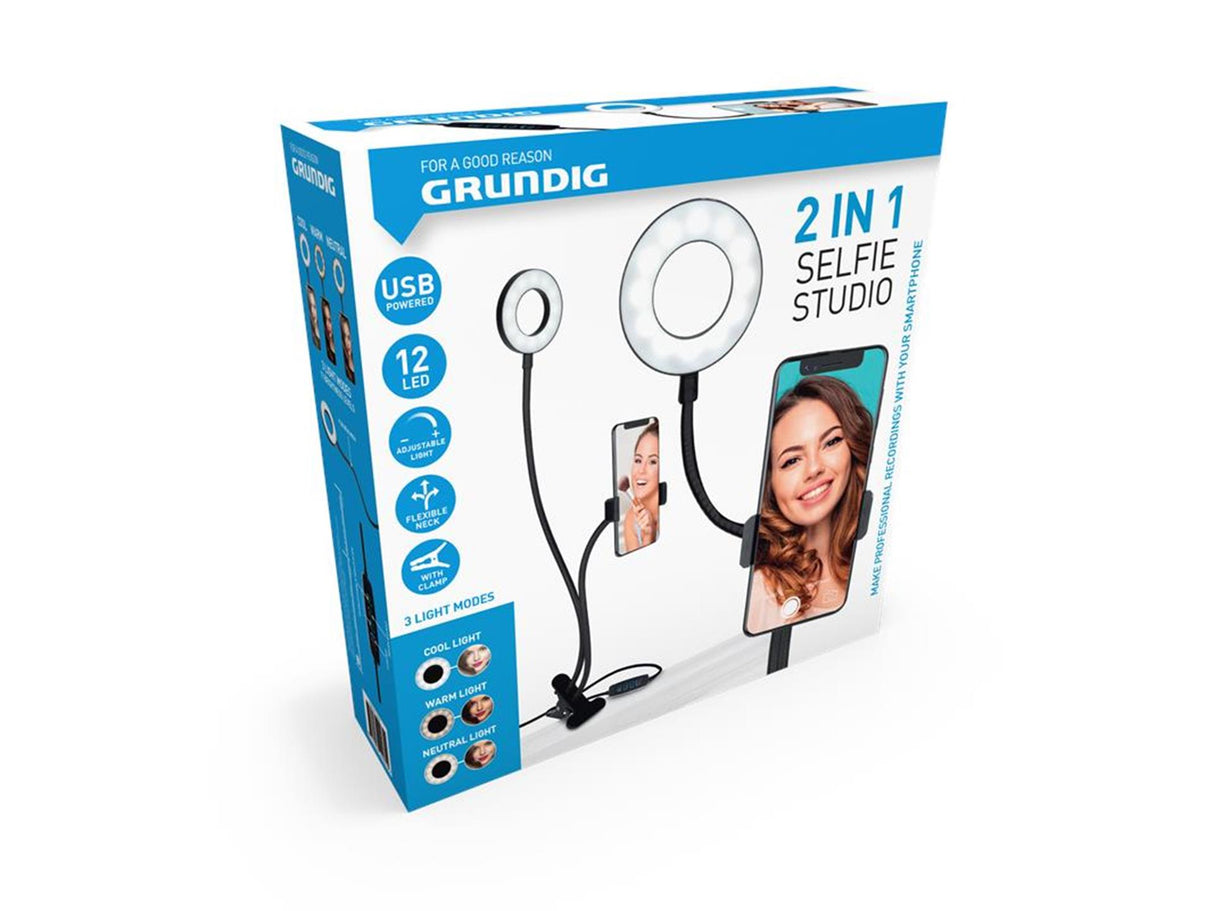 Selfie studio Grundig 12led 2v1