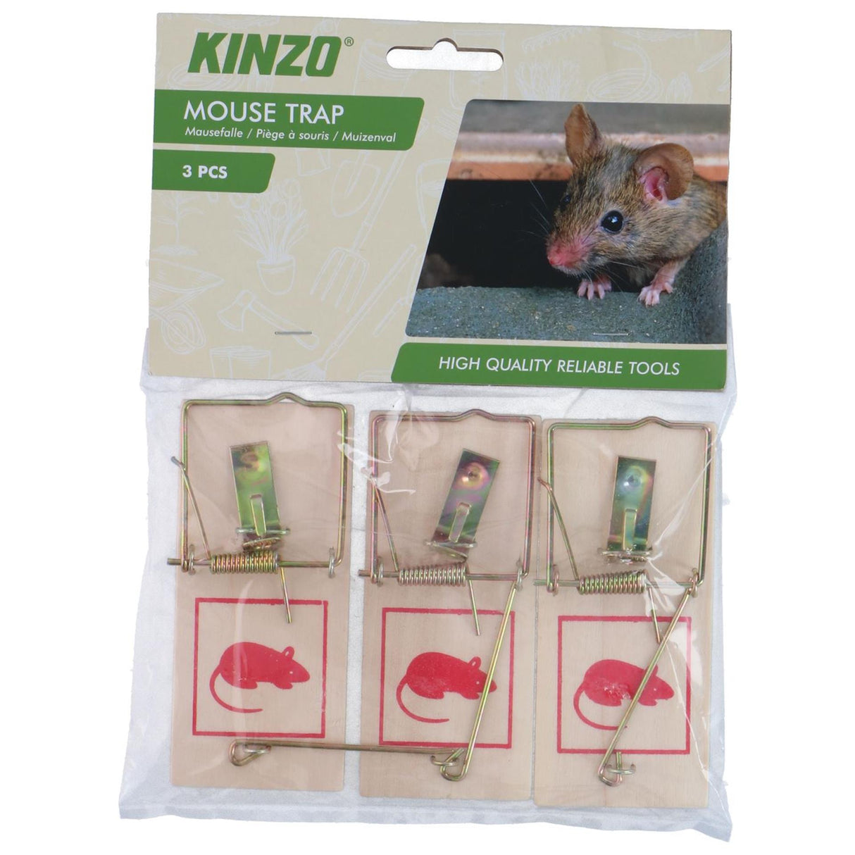 Kinzo muizenval 3 stuks in zakje