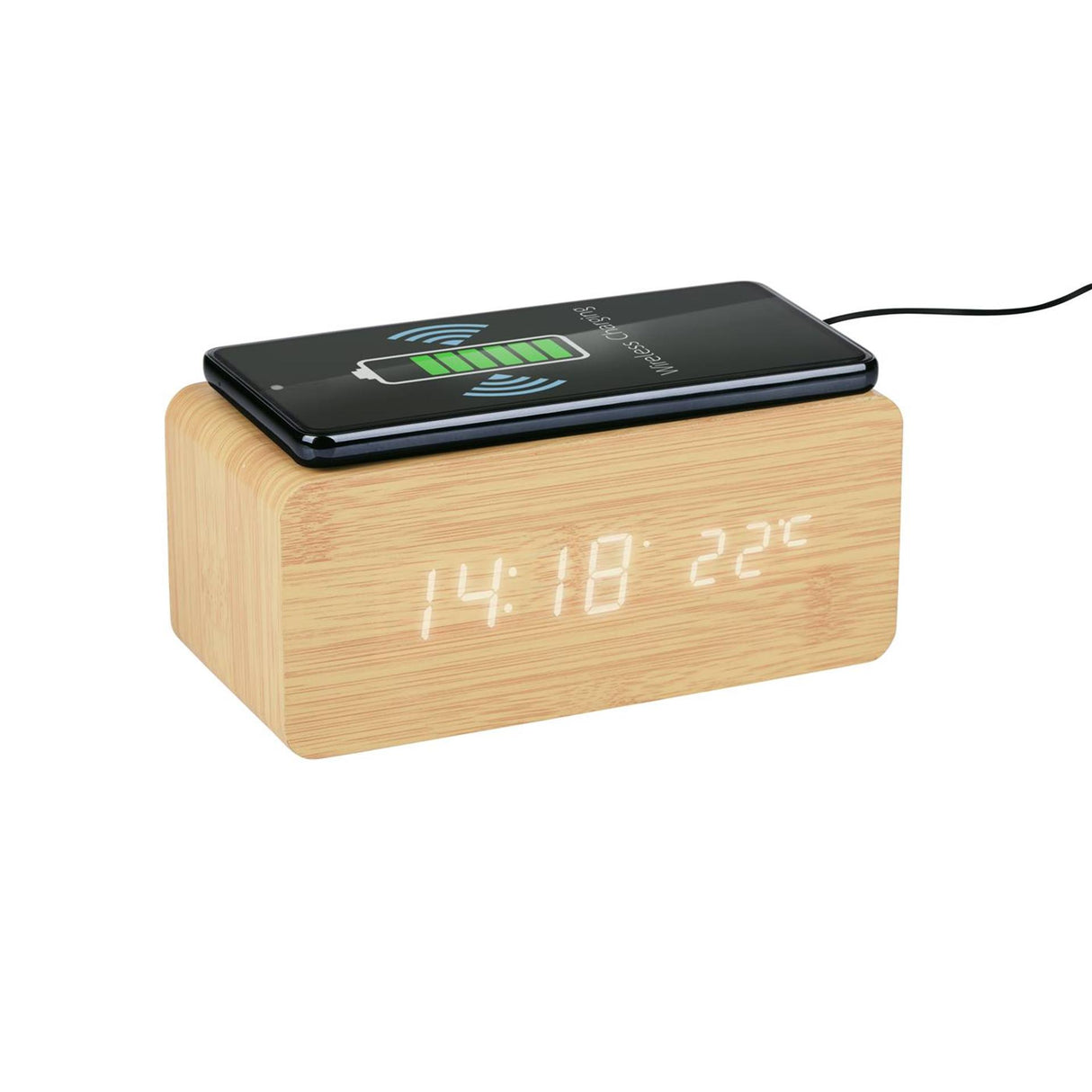 Grundig alarm clock with wireless charger