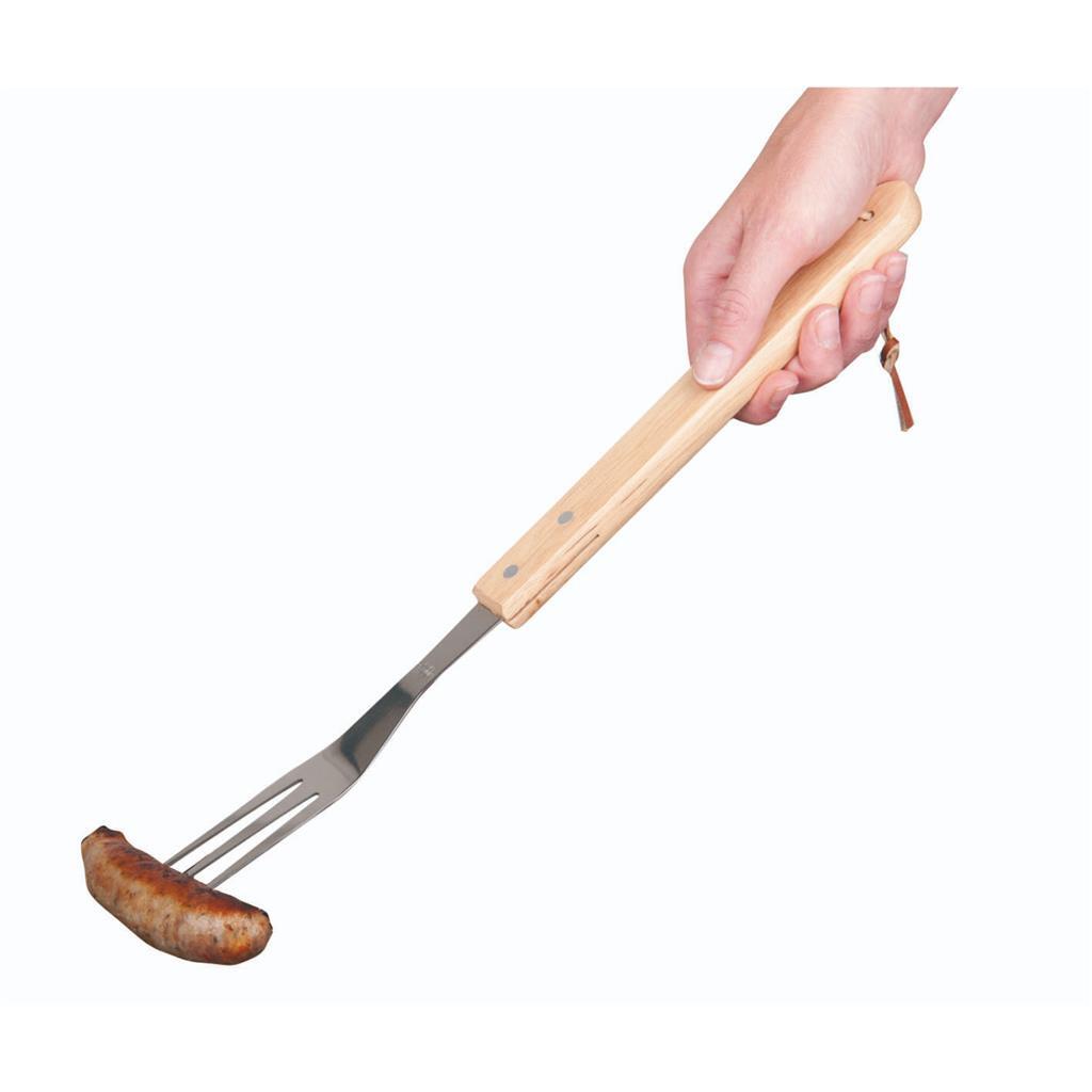 Fourchette à viande BBQ collection luxe 41 cm chêne inox