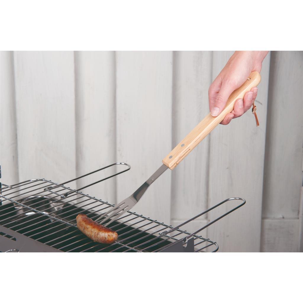 Collezione barbecue forchetta di carne di lusso 41 cm in acciaio inossidabile in quercia