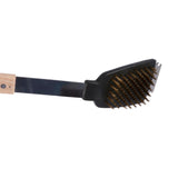 Cepillo recogedor BBQ con rascador acero inoxidable roble