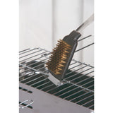 Cepillo recogedor BBQ con rascador acero inoxidable roble