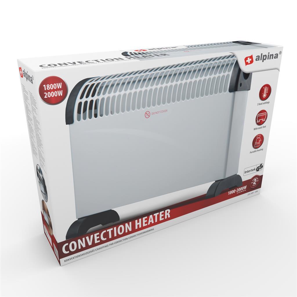 Alpina Convector Stove 2000W White Black