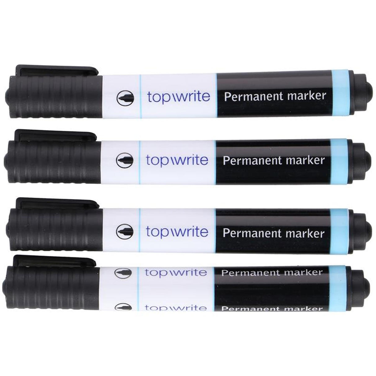 Top write permanent markers black