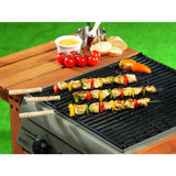 COLLEZIONE BBQ CONTRO BARBECUE SKOKEWER 38,5 cm 4 pezzi di legno in acciaio inossidabile