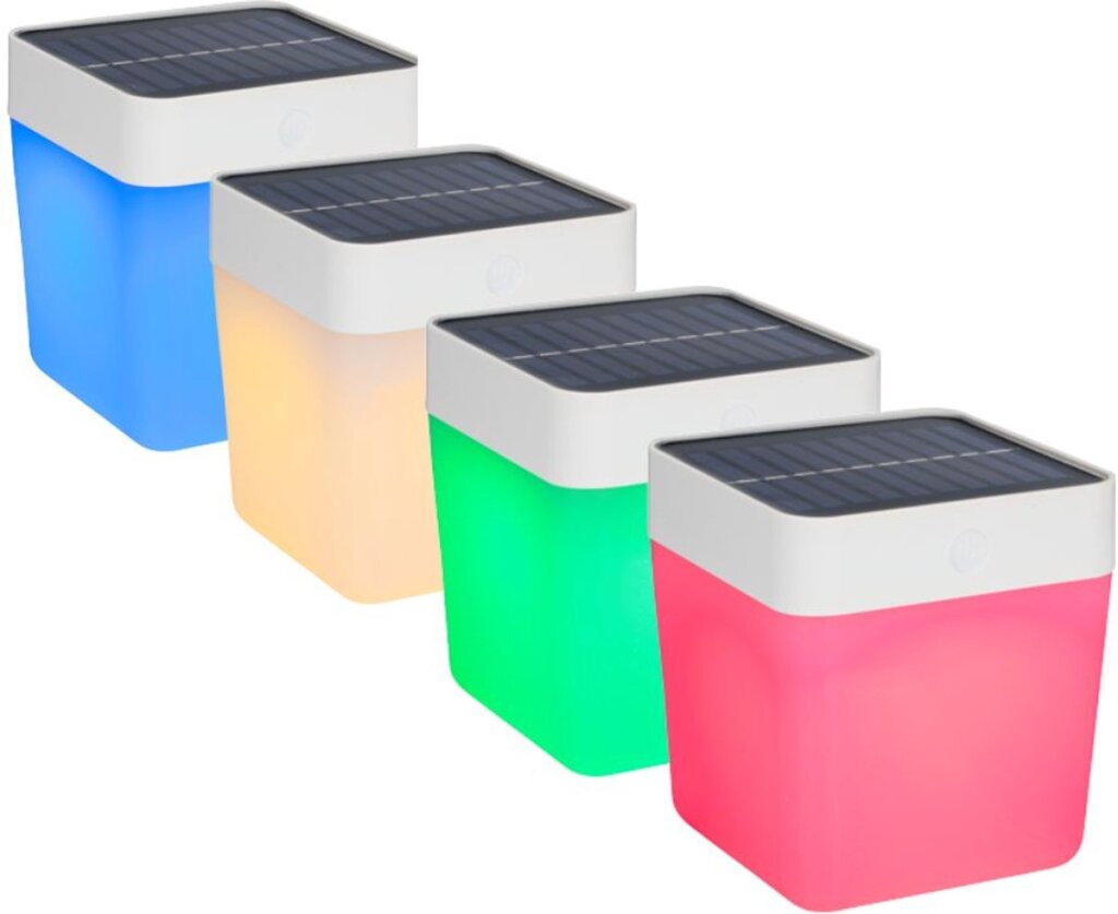 Grundig Solar Lamp Lamp Garden Lighting on Solar Energy Bianco Blu Orange Blu Luce fino a 8 ore di luce
