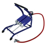 Pompe à pied Carpoint avec bleu double cylindre