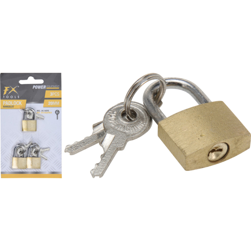 FX Tools padlock 3sts 20mm copper