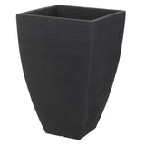Progarden progarden blomkruka ribbad fyra -sidosid 43 cm antracit -färgad