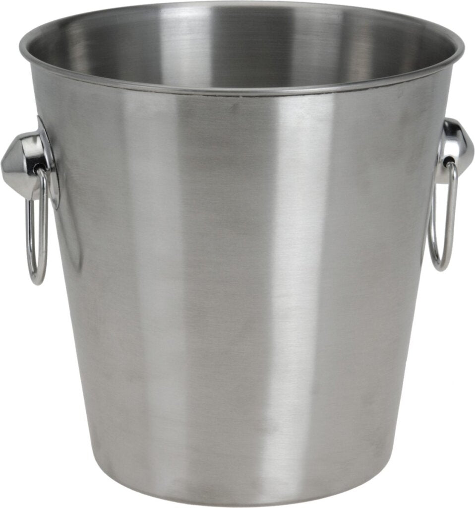 Utmärkt hushållsutrustning Champagne Cooler Ice Bucket 3L Silver rostfritt stål D20 cm