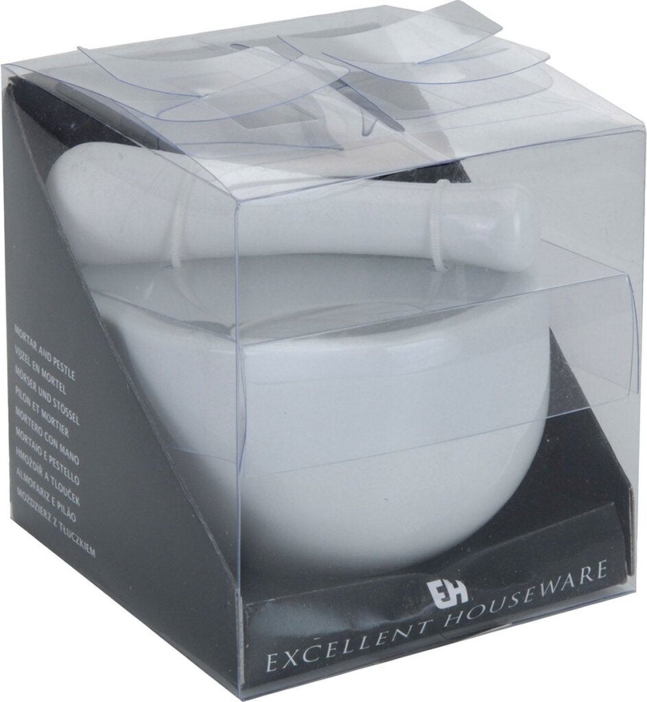 Excellent Houseware Witte Bijzel with porcelain porcelain 11x10 cm spice spices ground